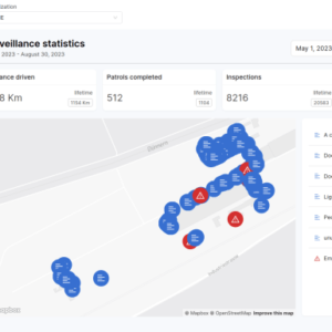 Ascento Guard's web interface with statistics and analysis